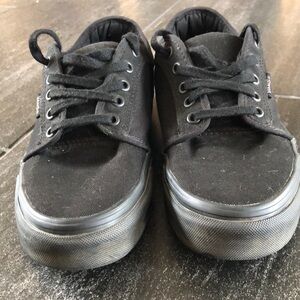 Vans Mens All Black Skate Comfort Shoe Sz 7.5 Off The Wall Pro Ultra Cush